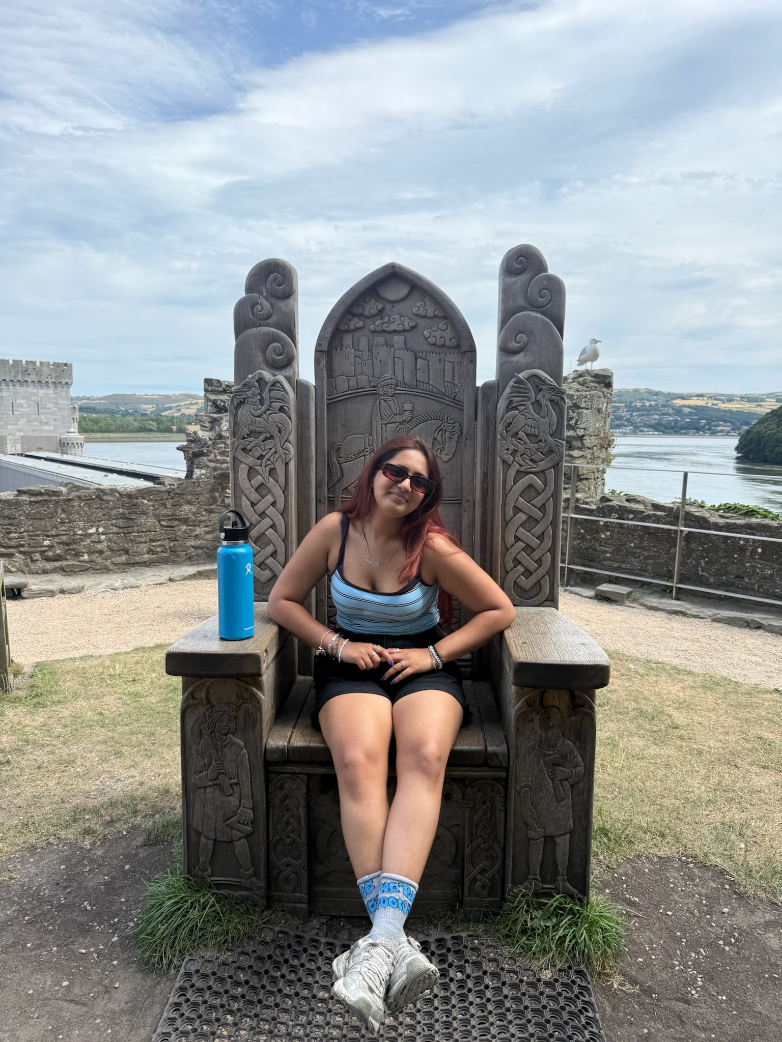Hafsah visiting a castle
